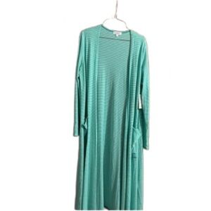 #409 Lularoe Sarah Large Foam green and white NWT